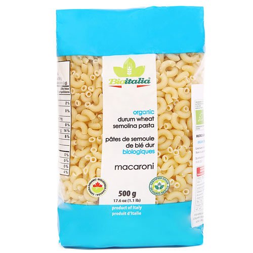Nui macaroni hữu cơ bioitalia 500g