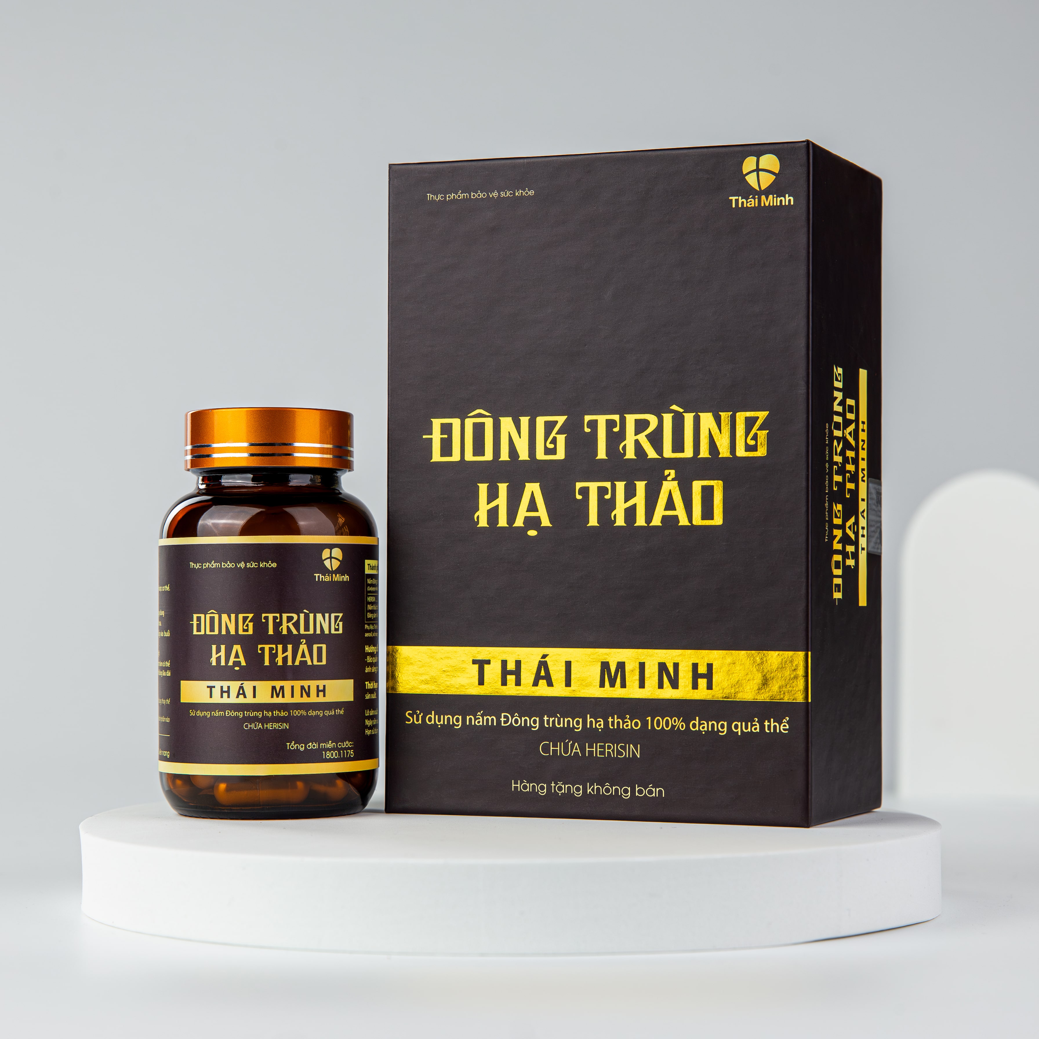 Đông trùng hạ thảo thái minh lọ 20 viên - chứa nấm đông trùng hạ thảo, bồi bổ cơ thể - loại cao cấp
