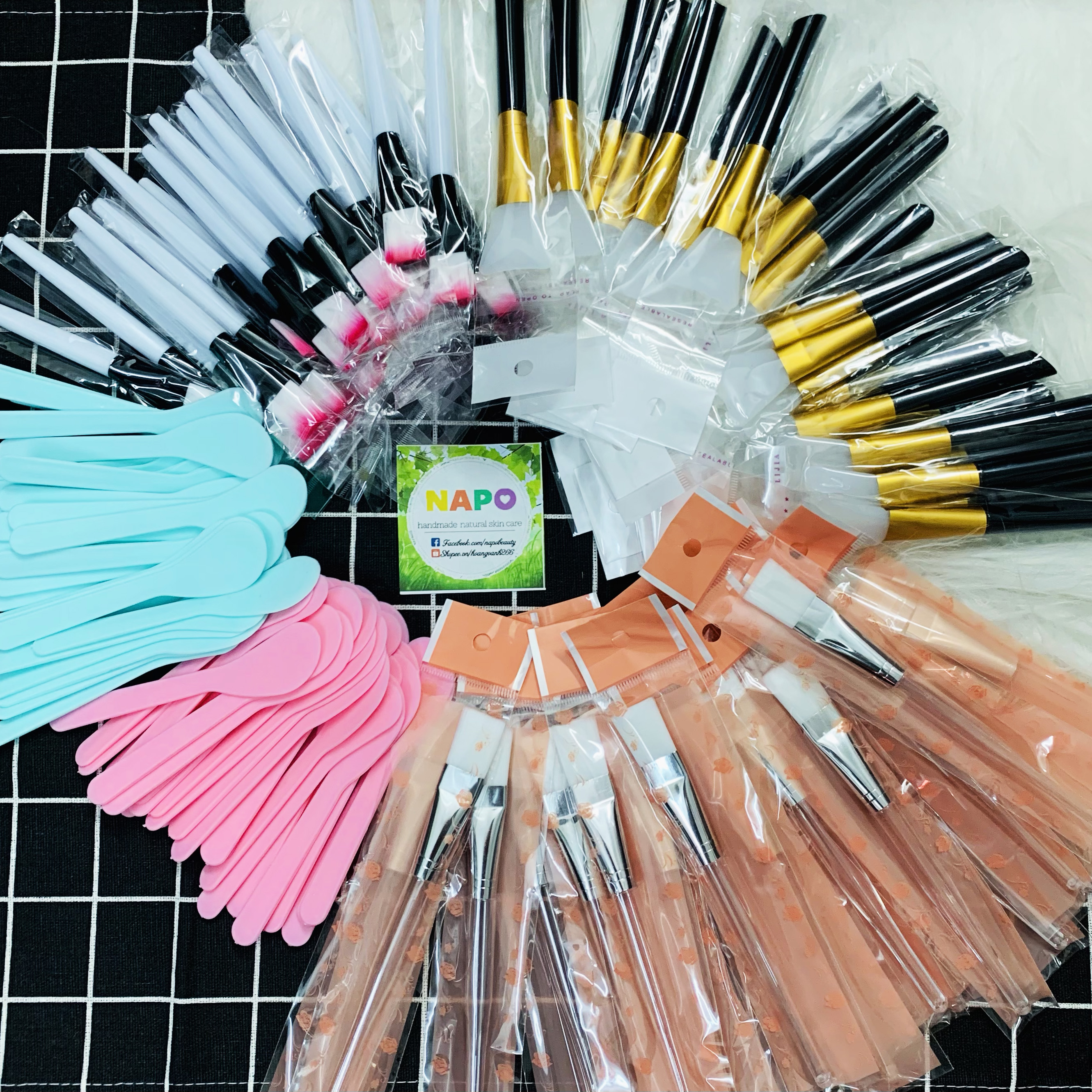 [HCM]Cọ Đắp Mặt Nạ đủ loại Cọ Silicon Cọ Cán Trong Que Trộn