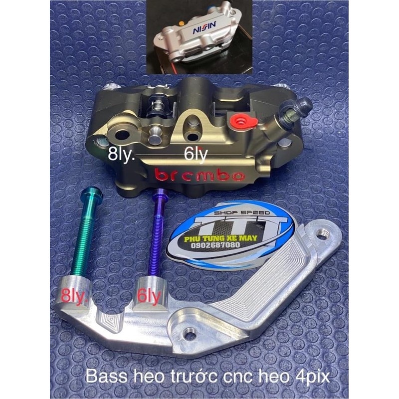 pass nhôm cnc dùng heo thắng nissin brembo adelin 4 piston exciter winner vario sonic raider satria sirius   zin / 267mm