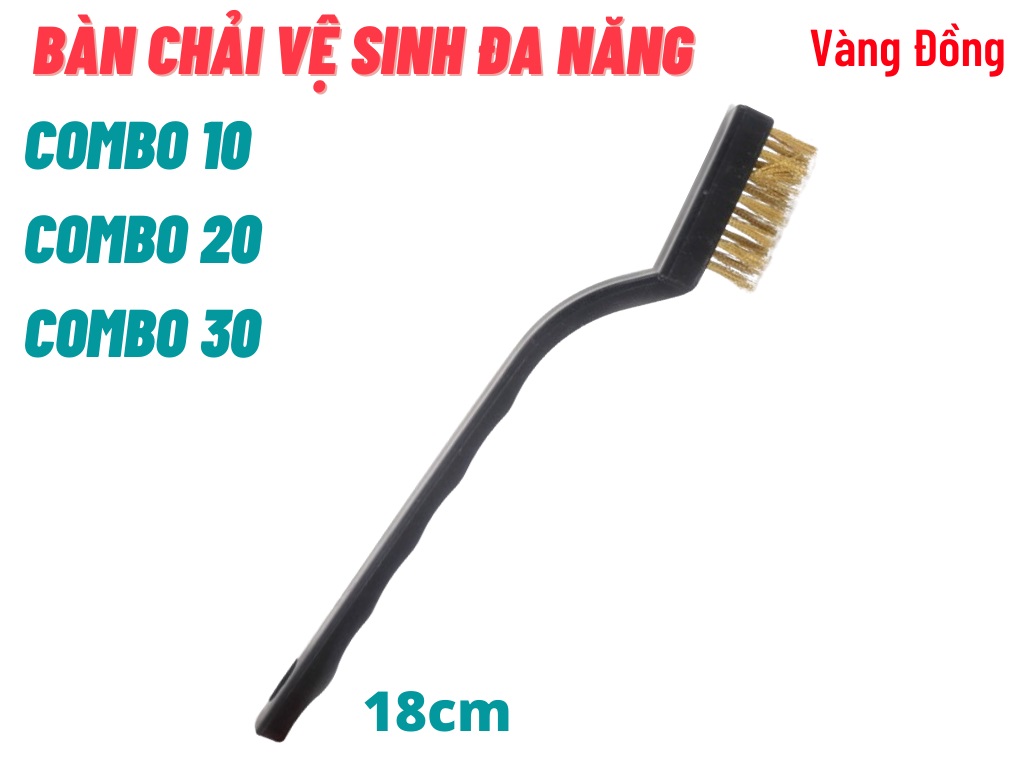 Combo (10,20,30) Cọ Đồng Vệ Sinh Lốc Máy, Bàn Chải Chà Rửa Đa Năng 18cm