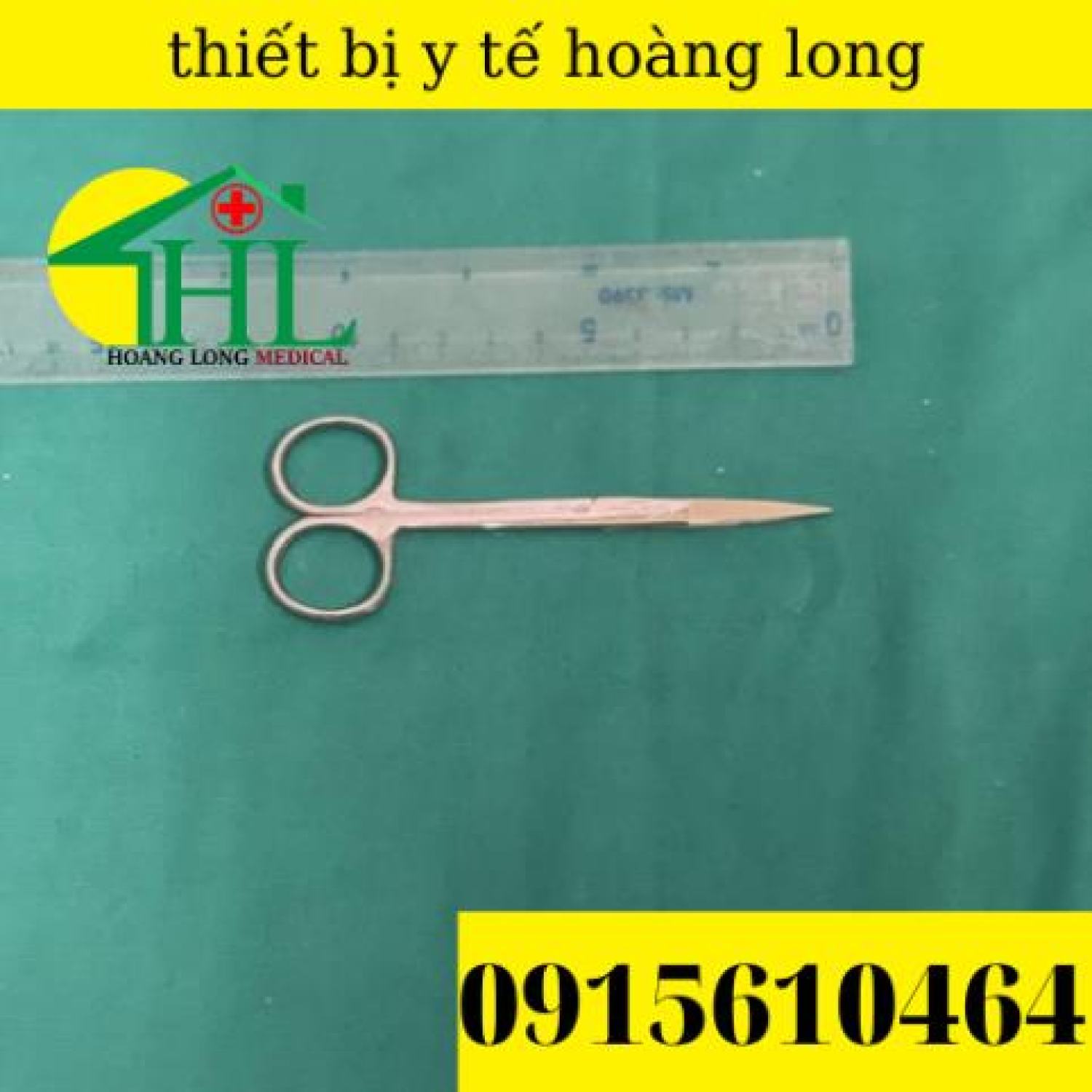 Kéo cắt chỉ thẳng nhọn 10cm-kéo y tế