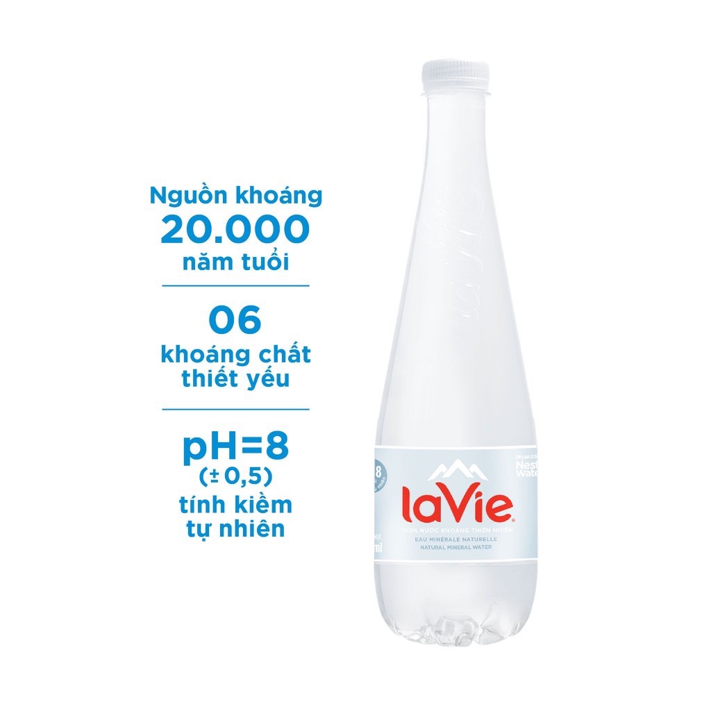 [Freeship Max] Thùng 20 chai Nước khoáng La Vie Premium 400ml