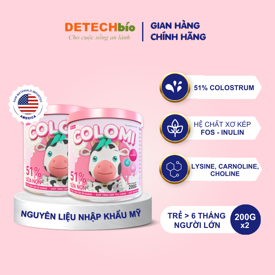 Combo 2 hộp Sữa non Colomi 200g dành cho trẻ em