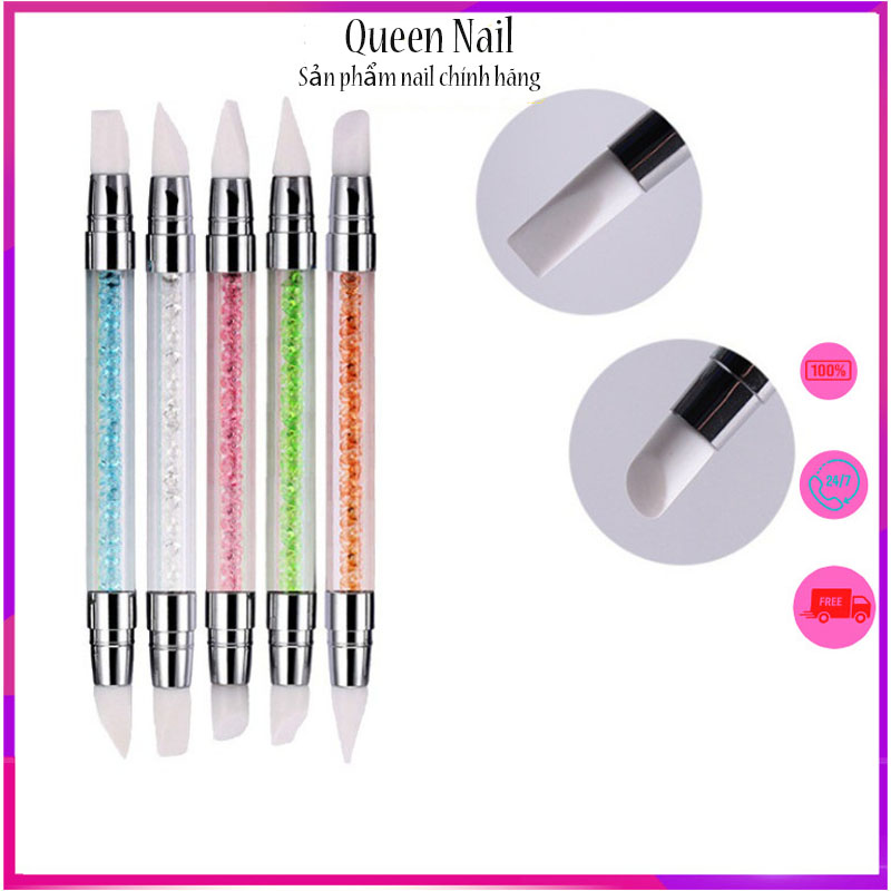 Bút đẩy stick silicon nặn hoa 2 đầu - Phụ kiện chuyên dụng nail