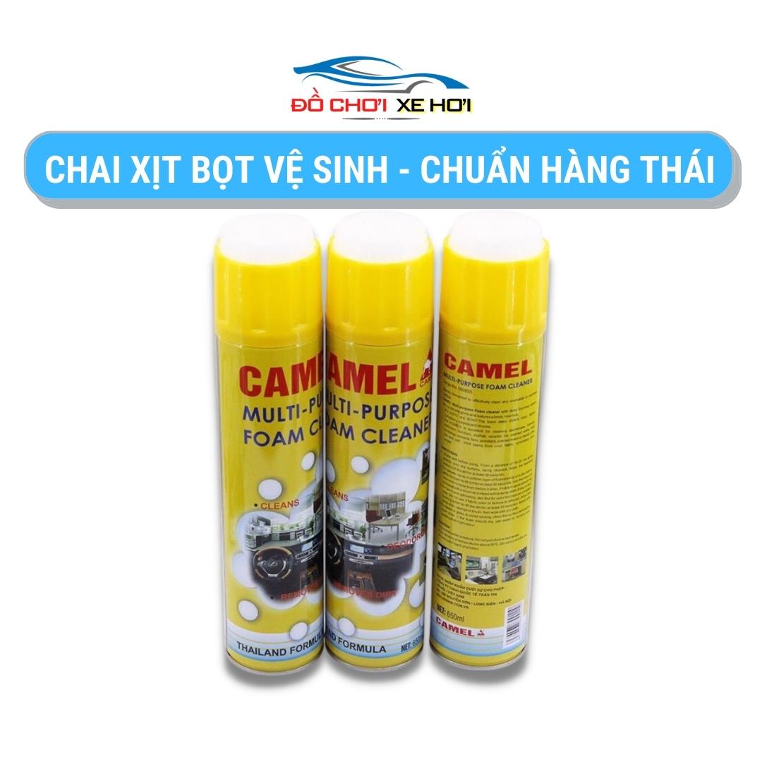 Chai Xịt Bọt Đa Năng  Vệ Sinh Ghế Da Nội Thất Ô Tô Camel Foam Cleaner Màu Vàng
