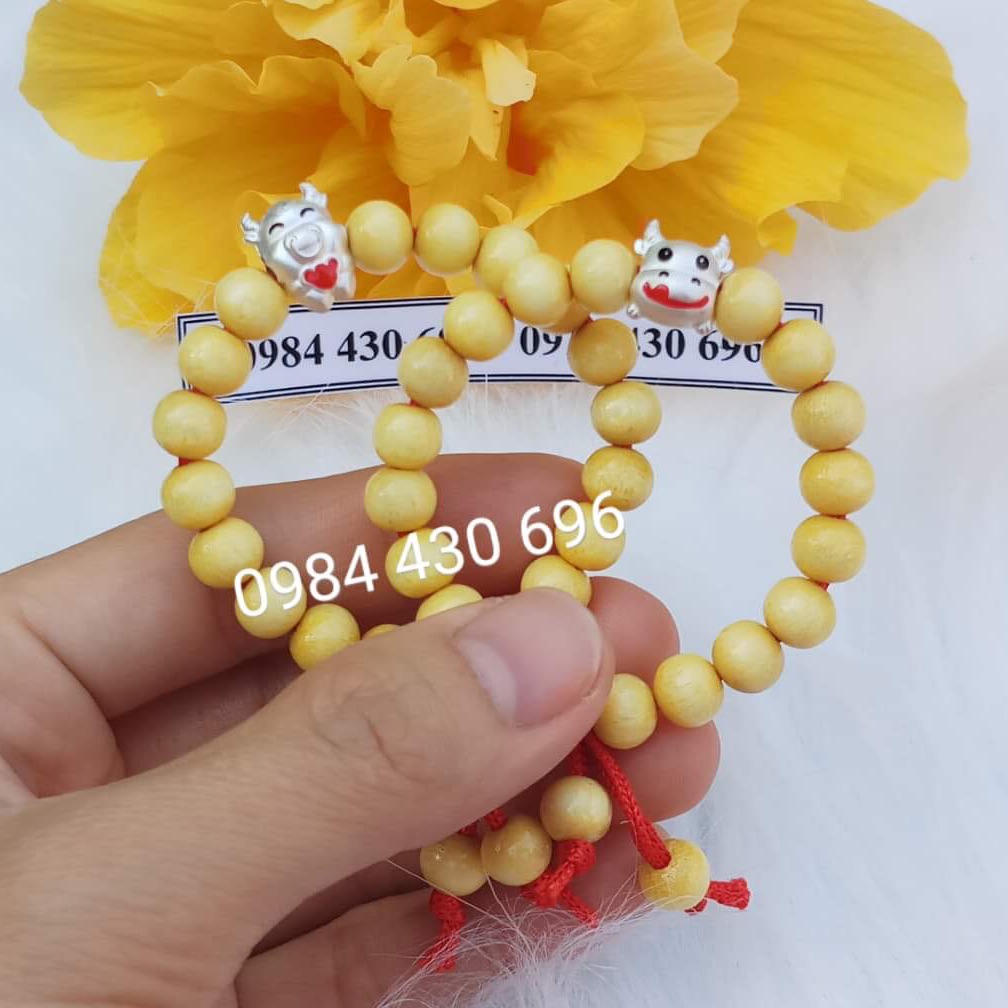 Vòng Dâu Tằm mix Trâu bạc cho bé