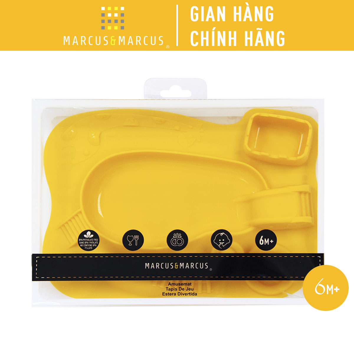 Khay ăn dặm silicon vui nhộn cho bé Marcus & Marcus, từ 6 tháng - Lola