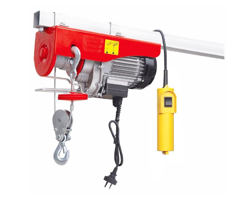 Máy tời điện PA600 tải trọng 300kG (600kG) dây cáp 25M chiều cao nâng hạ 25/12M Tời treo mini PA600 - Tải trọng nâng tối đa: 1 Móc 300kg/25m và 2 móc 600kg/12m an toàn và tiện lợi