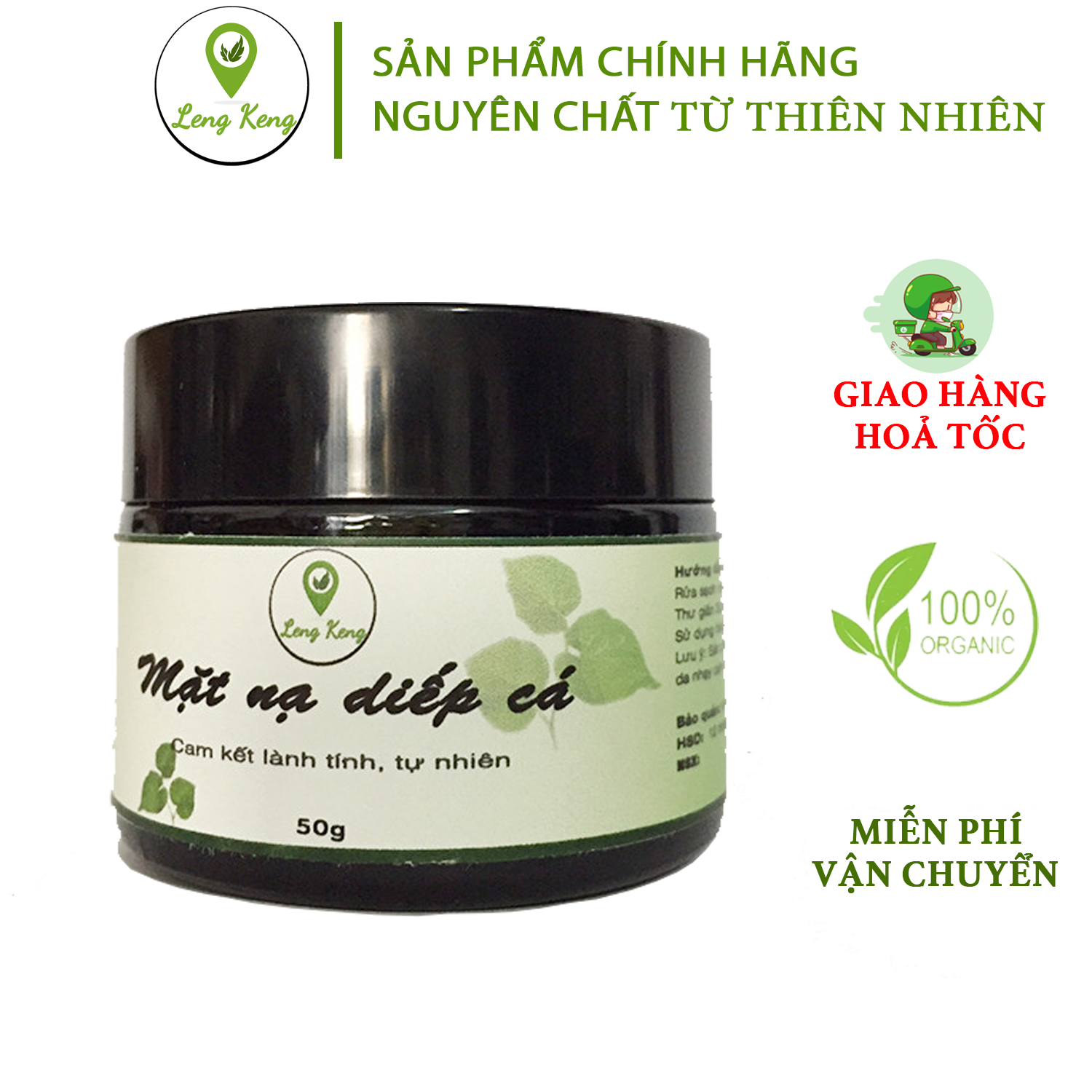 Mặt nạ dưỡng da diếp cá, giảm mụn, thải độc, giảm sưng đỏ, SỈ IB