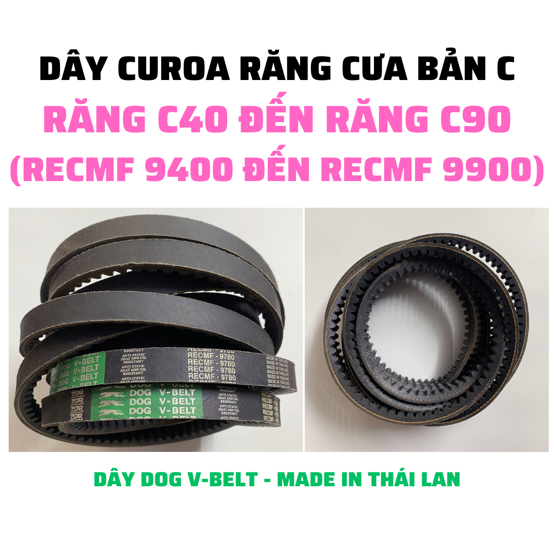 Dây curoa răng cưa bản C từ răng C40 đến răng C90