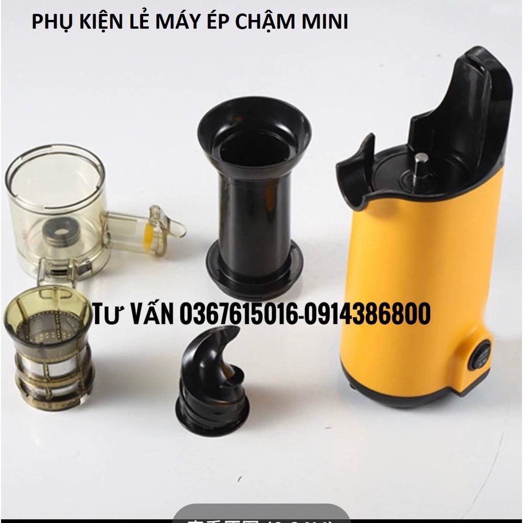 Phụ kiện máy ép chậm mini nineshield- chuẩn jin tách bộ: lưới lọc- trục xoắn- âu chứa nước- củ xoắn