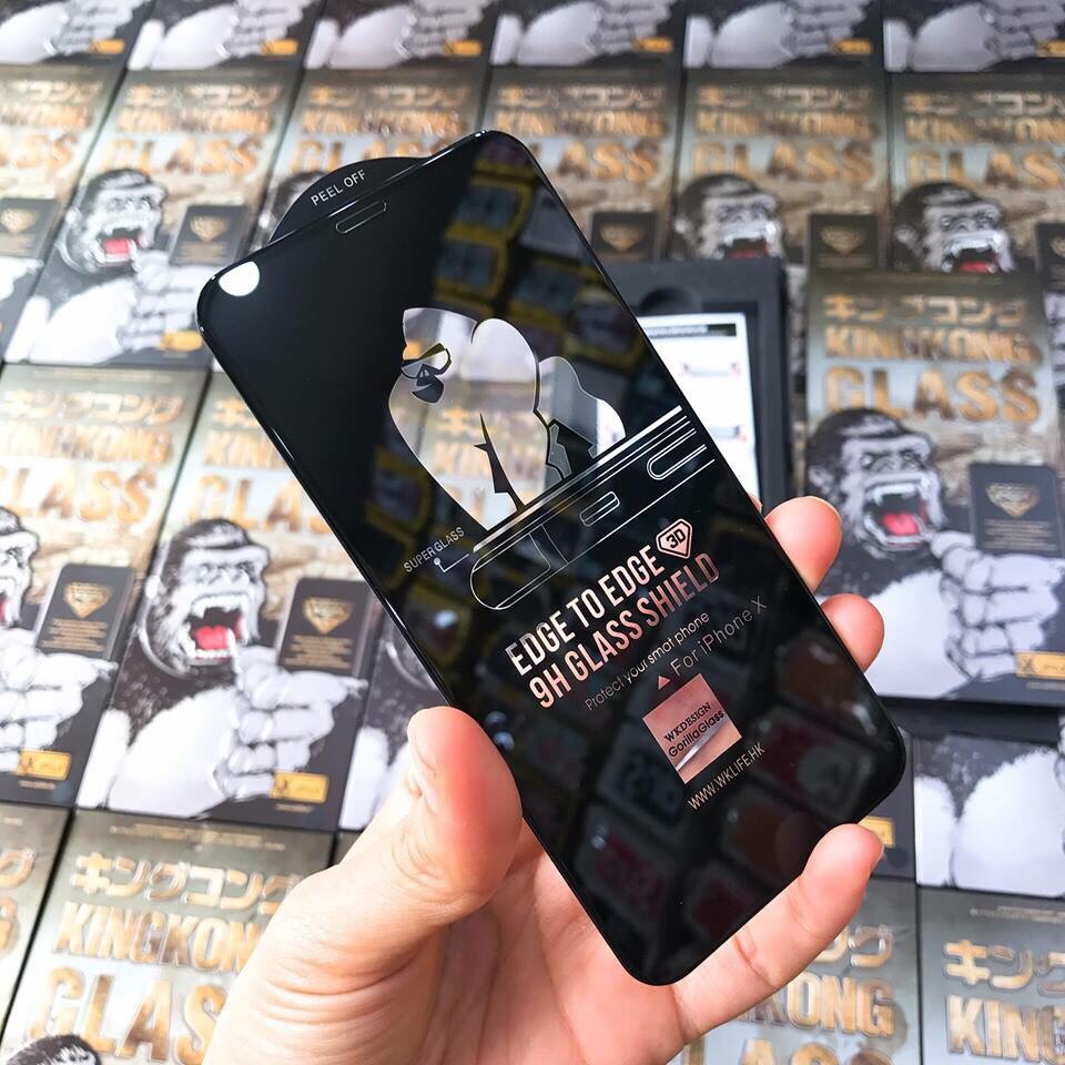 (KHÔNG HỘP) - Kính cường lực iPhone Full màn hình WK KingKong 3D cao cấp 2 màu đen và trắng dành cho iphone 6/6s/6plus/6s plus/7/7plus/8/8plus/X/Xs/XR/Xs max/11/11PRO/11PROMAX/12 mini/12/12promax - thegioisilevip