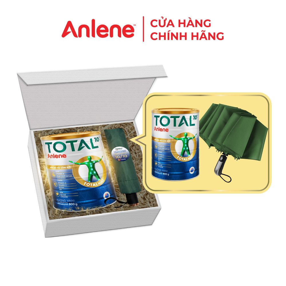 [Voucher giảm đến 26%][Tặng 1 chiếc dù cao cấp] Bộ quà tặng Thực phẩm dinh dưỡng bổ sung Anlene Total 10 800g