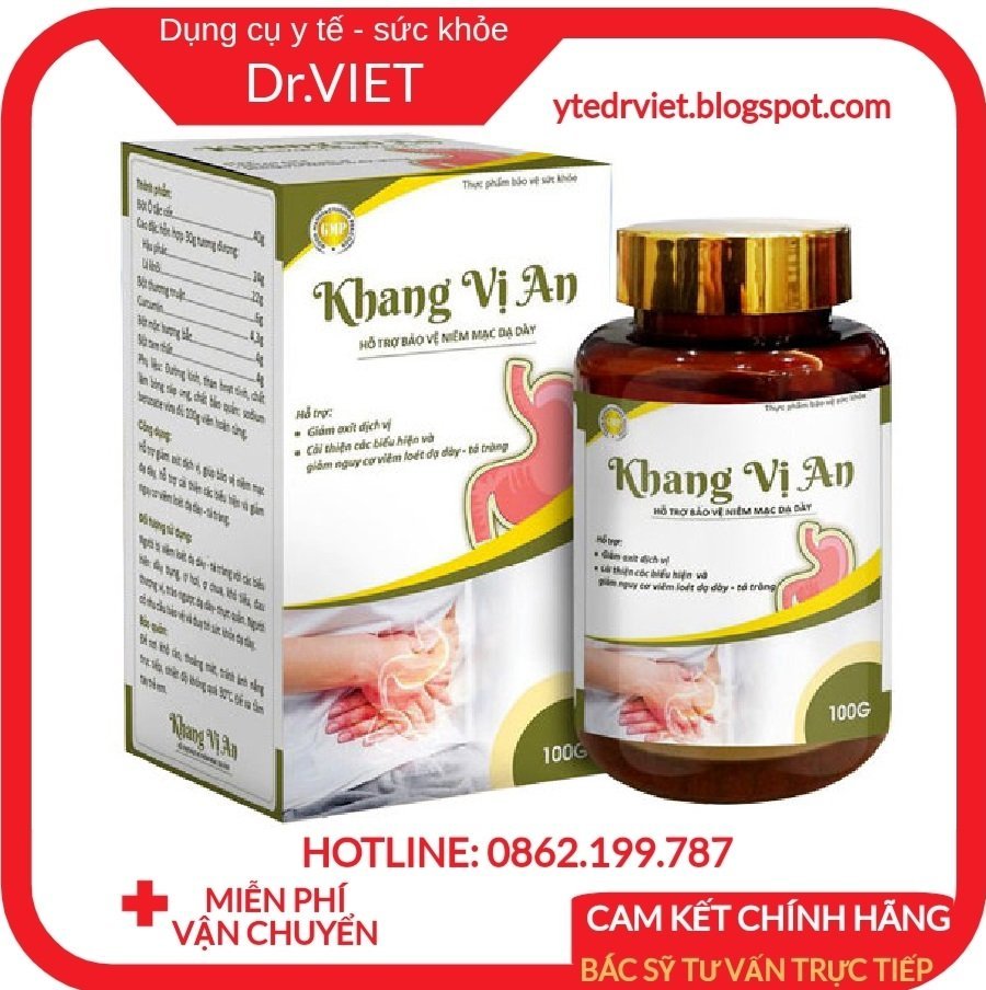 Khang Vị An - BIGFA - Thành phần của sản phẩm đều là thảo dược, bảo vệ sức khỏe có tác dụng giúp hỗ trợ cải thiện các biểu hiện và làm giảm nguy cơ viêm loét dạ dày - tá tràng và hỗ trợ làm giảm axit dịch vị - ykDrviet