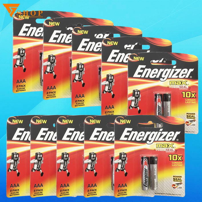 Combo 10 vỉ pin energizer aaa, pin đũa e92