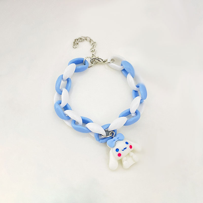 Vòng Tay Acrylic Màu Mới Vòng Đeo Tay Hình Chó Quế Hoạt Hình Cho Nữ Quà Tặng Tinh Tế Cặp Đôi Vòng Đeo DEMONPUOU