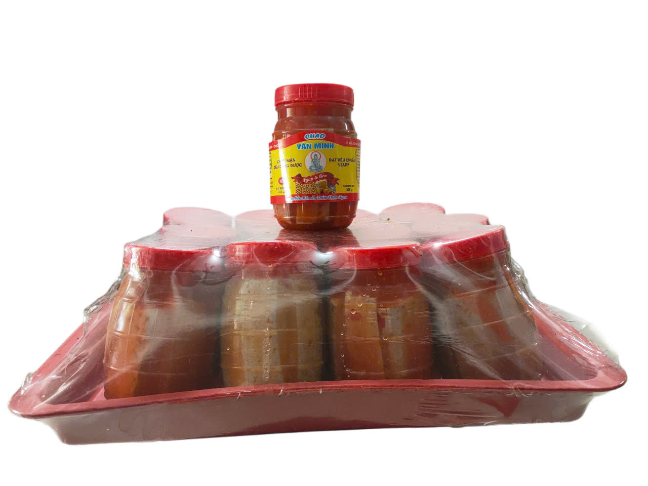 Chao môn pha sẵn Văn Minh lốc 12 hũ - chao đậu nành chất lượng dùng cho ăn chay và mặn đều được