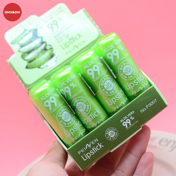 Son dưỡng môi nha đam Aloe Vera 1 lố 12 cây