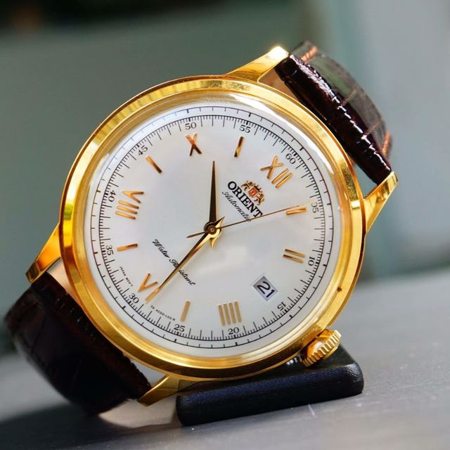 Đồng Hồ Orient Bambino Gen 2 Lã Mã Vàng Mặt Trắng + Thẻ Bảo Hành