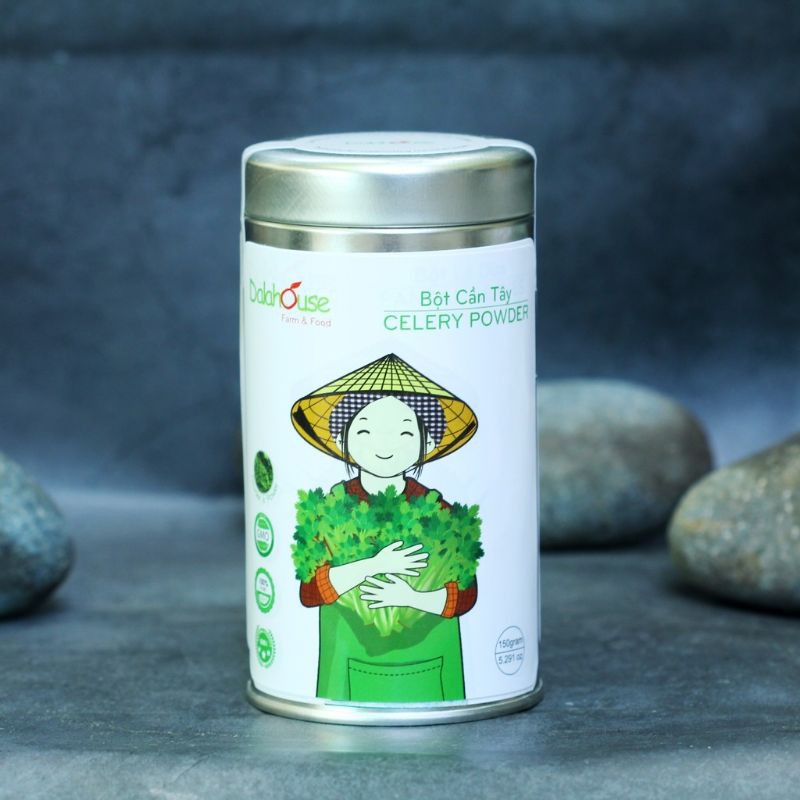 Bột Cần Tây DalaHouse (Organic Celery Powder) - hộp 150gram- Giảm Cân Hiệu Quả - Làm Đẹp Da