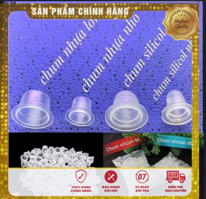 Chum silicon và hũ đựng mực đủ size 100 cái dcpx-nta