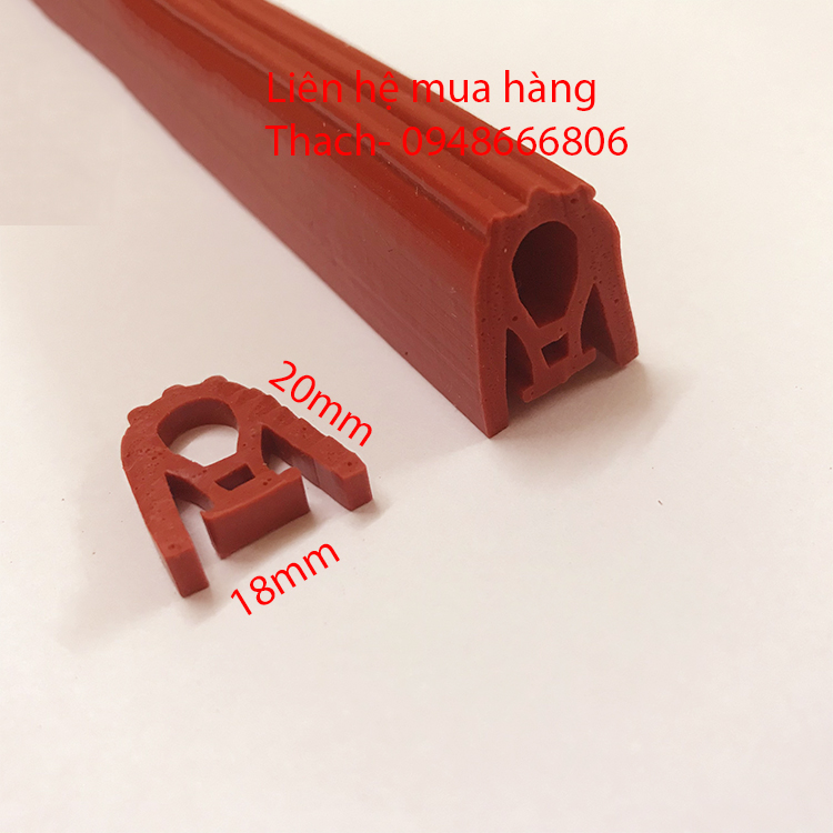 Gioăng tủ nấu cơm công nghiệp chữ M, gioăng đỏ cao su chịu nhiệt, làm kín tủ cơm