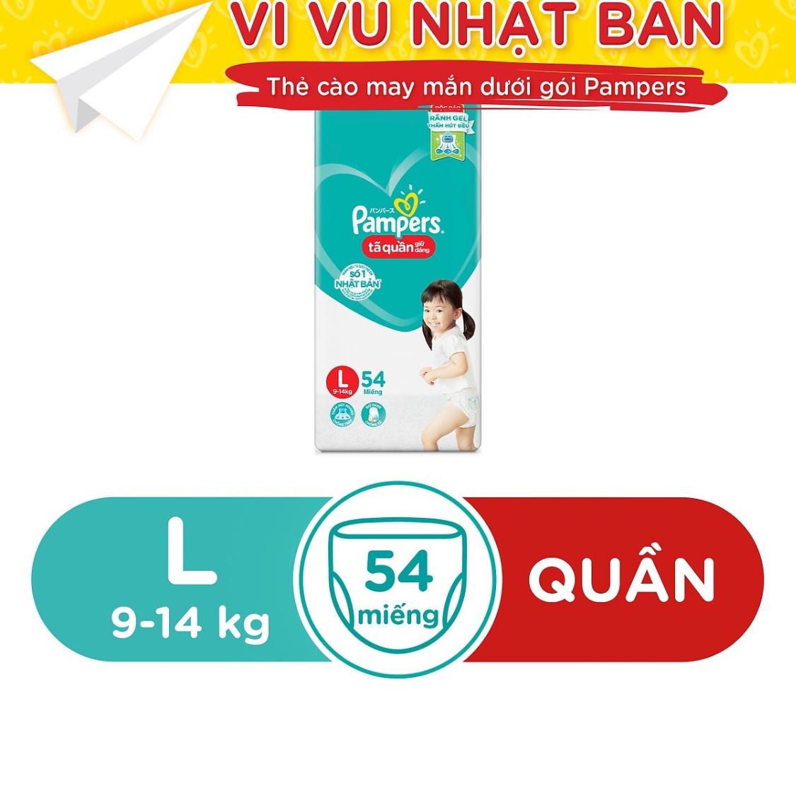 Tã quần pampers giữ dáng L54