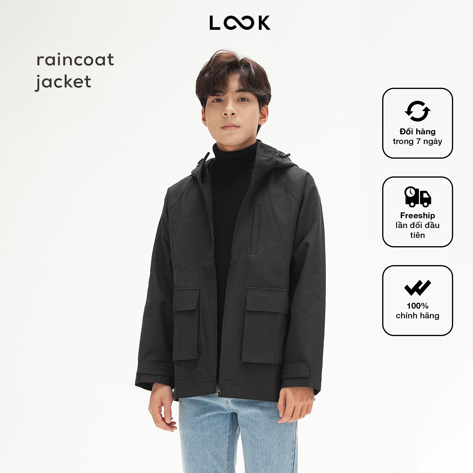 Áo khoác gió look raincoat jacket