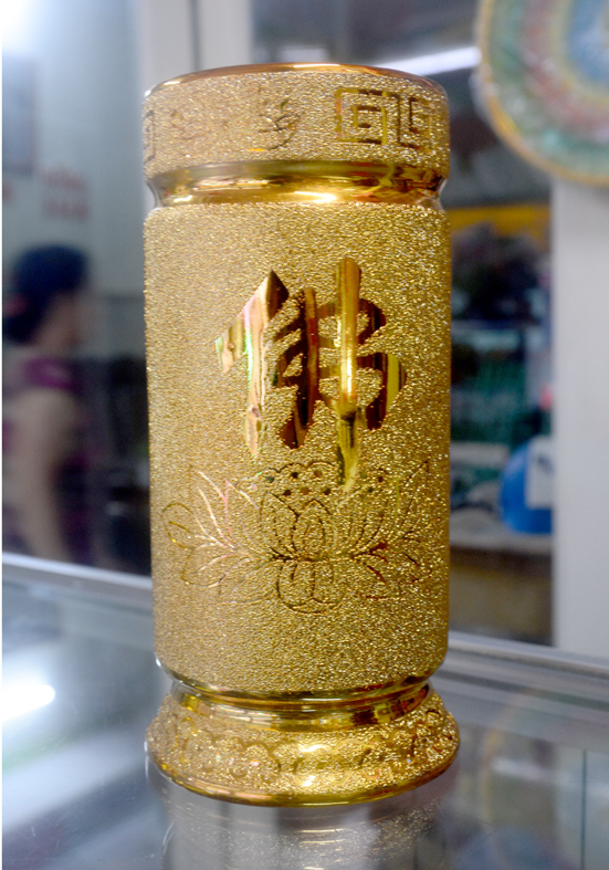 [HCM]Ống đựng nhang kim sa vàng-Nhiều cỡ
