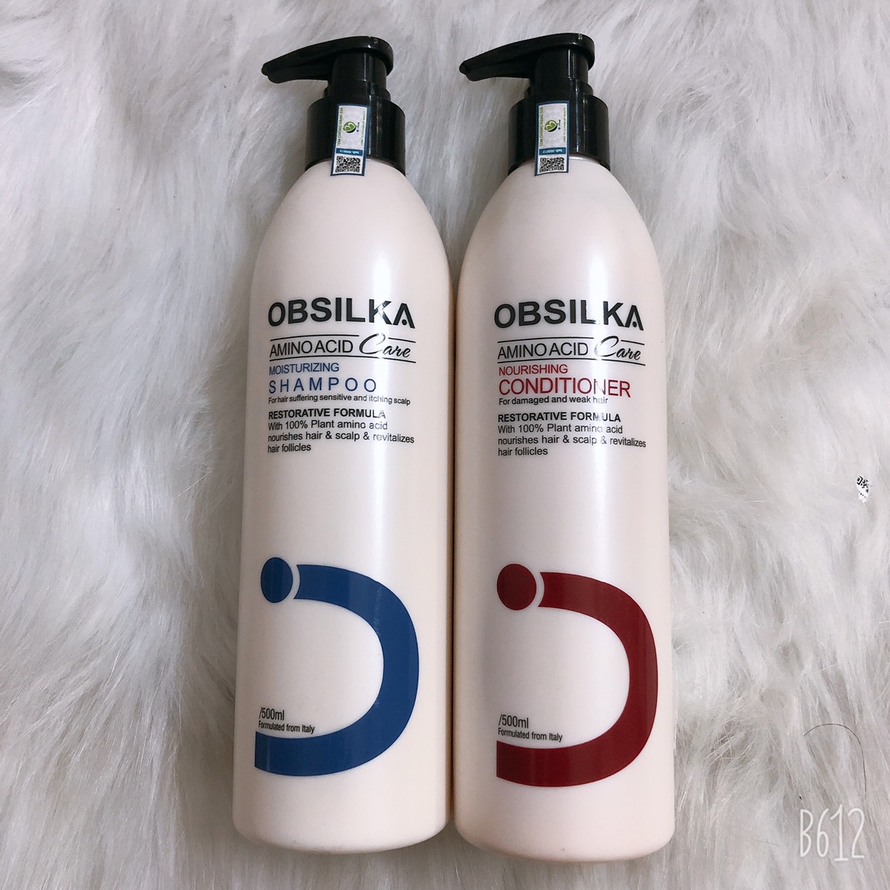 Bộ dầu gội xả siêu dưỡng chất OBSILKA dành cho tóc hư tổn