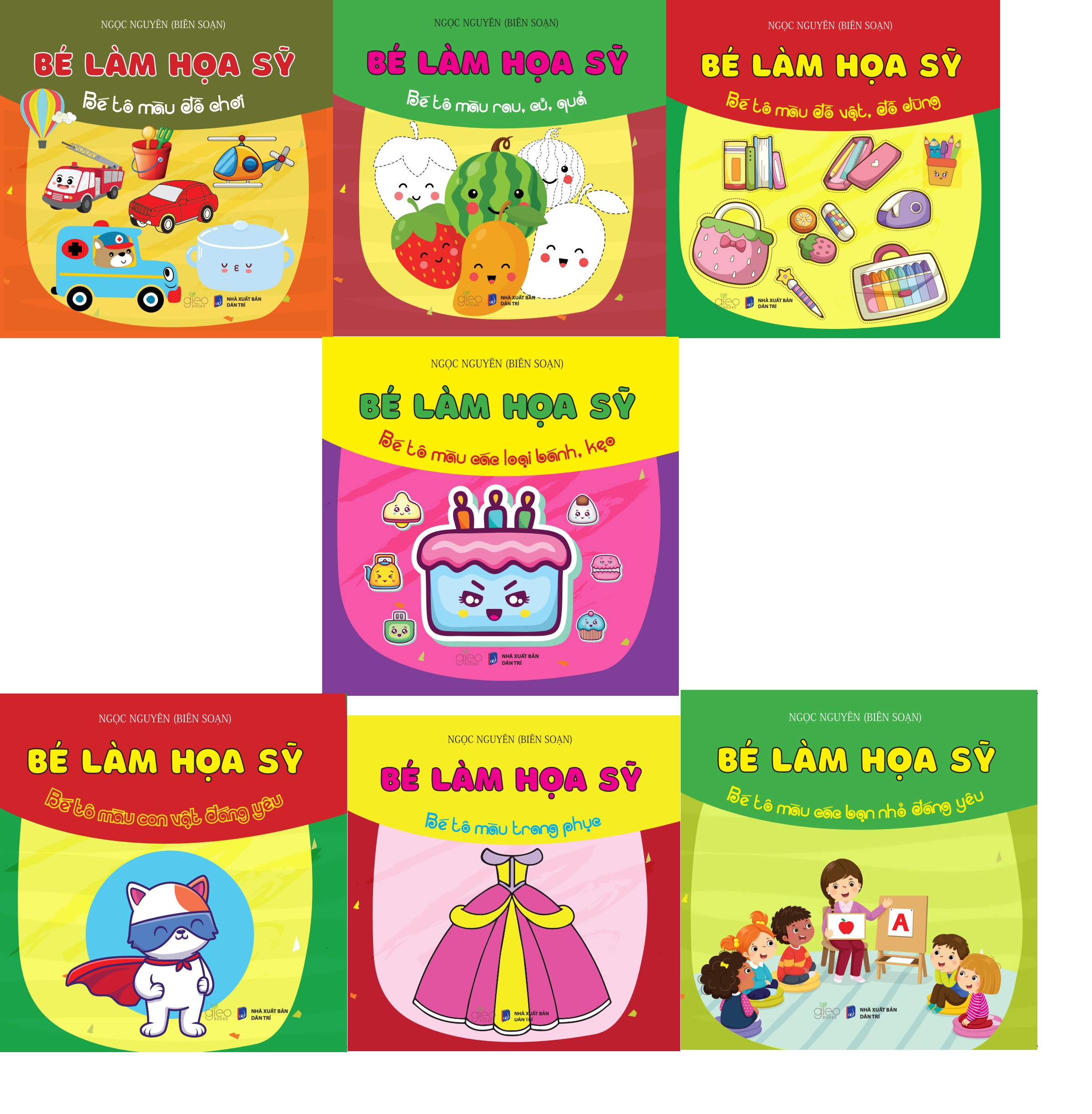 Sách - Combo 06 Cuốn Bé Làm Họa Sĩ - Tô Màu Dành Cho Bé