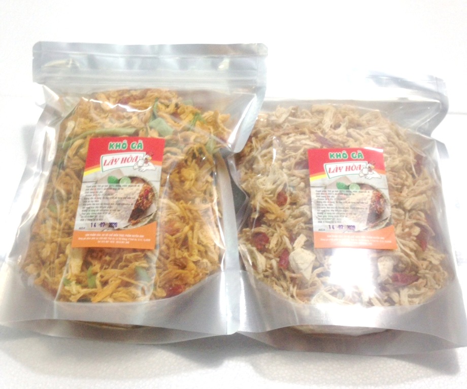 [HCM]Combo 1 kg khô gà cay MỀM Lày Hoà gồm 500g  gà LÁ CHANH và 500g gà BƠ TỎI (2 bịch zipper) chế biến từ những nguyên liệu tươi mới đảm bảo vệ sinh an toàn thực phẩm