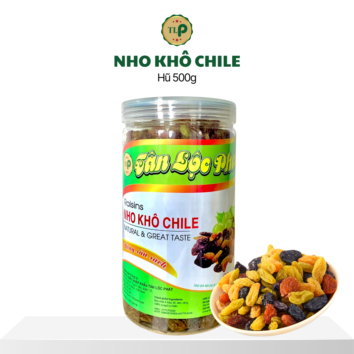 Nho Khô Chile Tân Lộc Phát Hũ 500g