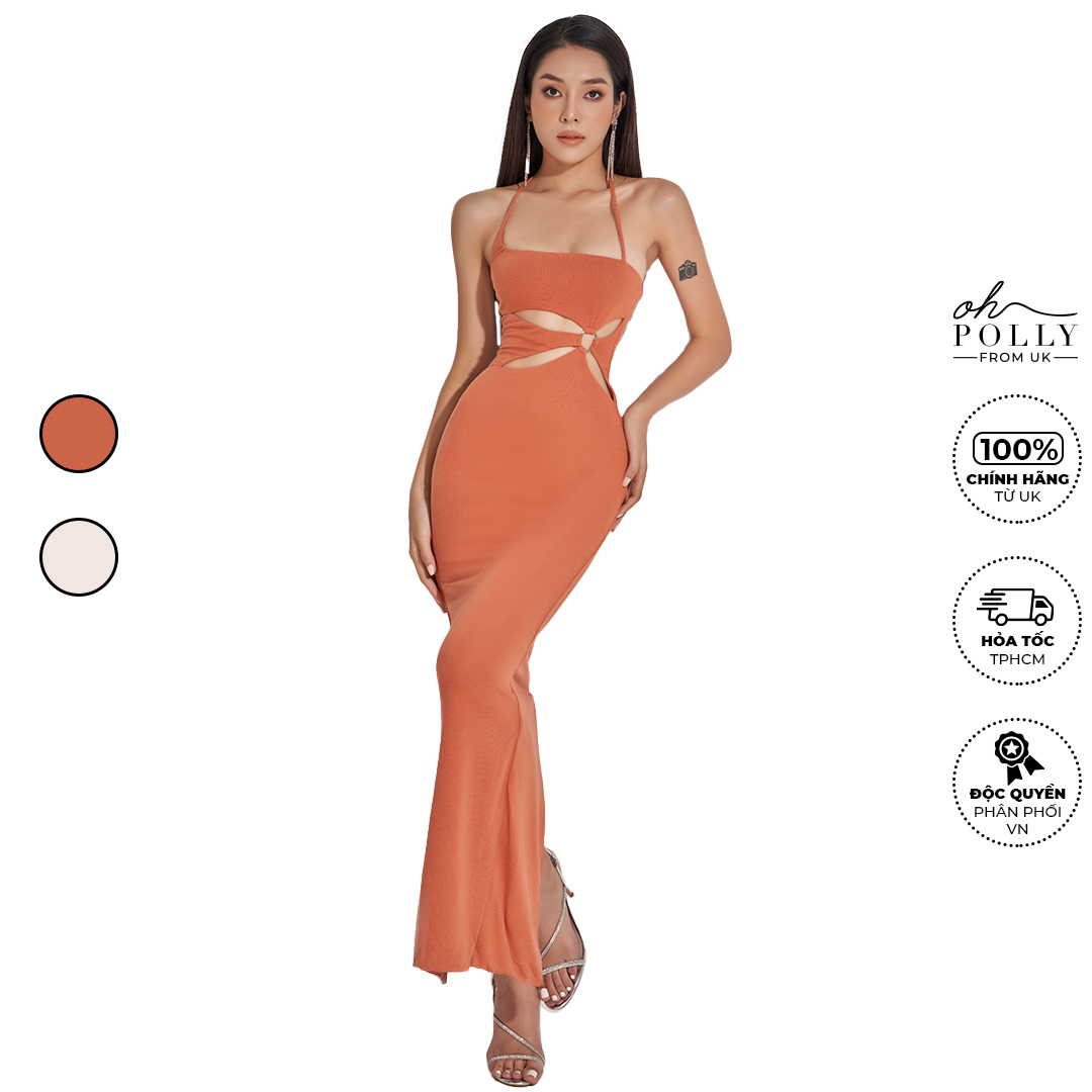 Oh Polly - Đầm maxi hở lưng sexy, maxi 2 dây đi biển sang chảnh