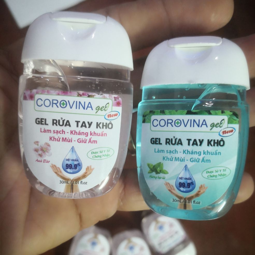 [HCM][Mua 5 tặng 1] 05 TUÝP GEL RỬA TAY KHÔ COROVINA 75% CỒN SỞ Y TẾ CHỨNG NHẬN PHÂN PHỐI ĐỘC QUYỀN