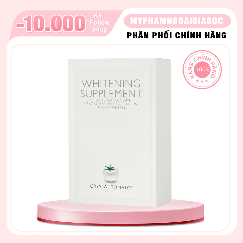 Viên uống trắng da cà chua trắng cao cấp Crystal Tomato Mỹ 30 viên