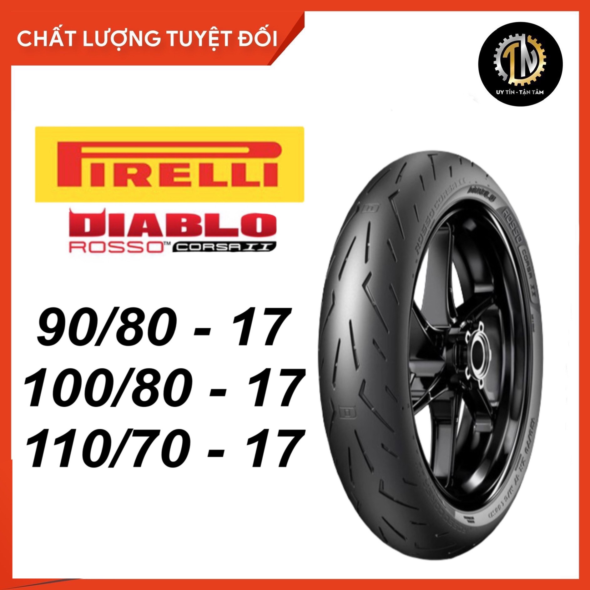 Vỏ Pirelli Rosso Corsa 2 size 17 đủ size chính hãng