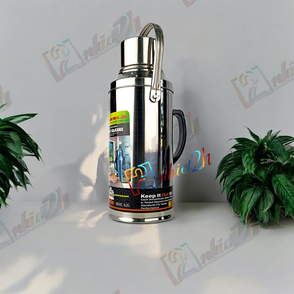 Bình thủy 2 lít - phích inox joint silicone 2 lít - hp 911 - phúc minh thp