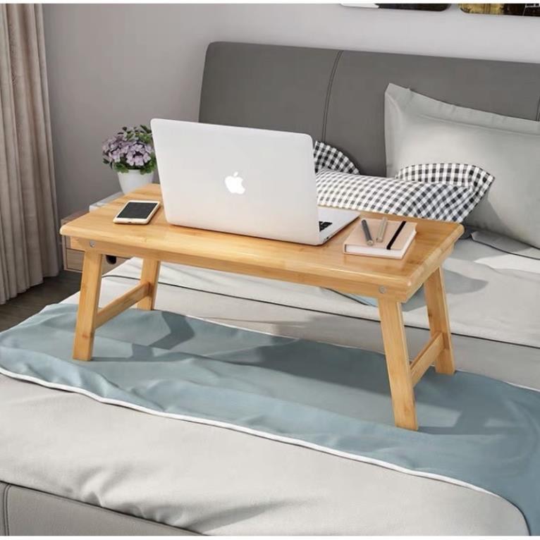 Bàn học gỗ, bàn làm việc chân thang xếp chữ nhật gấp gọn ngồi bệt gỗ tự nhiên đa năng