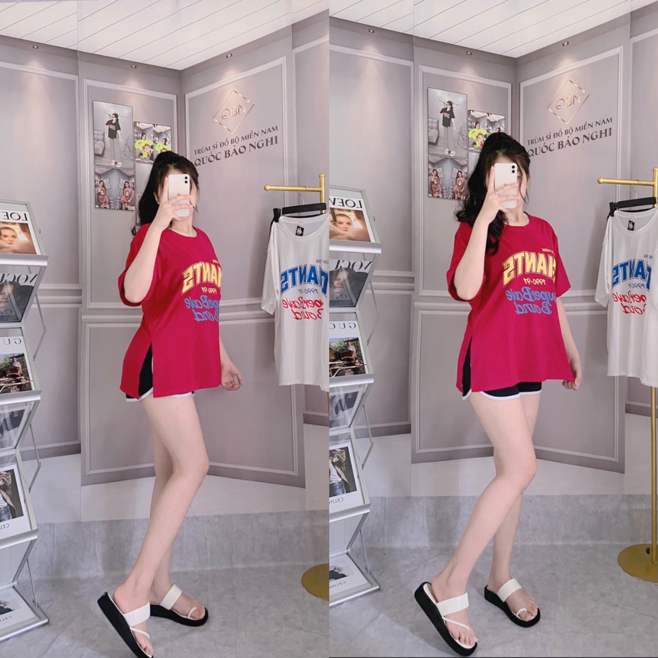 Bộ đồ mặc nhà bộ đồ đùi thun cotton form rộng bigsize 90kg