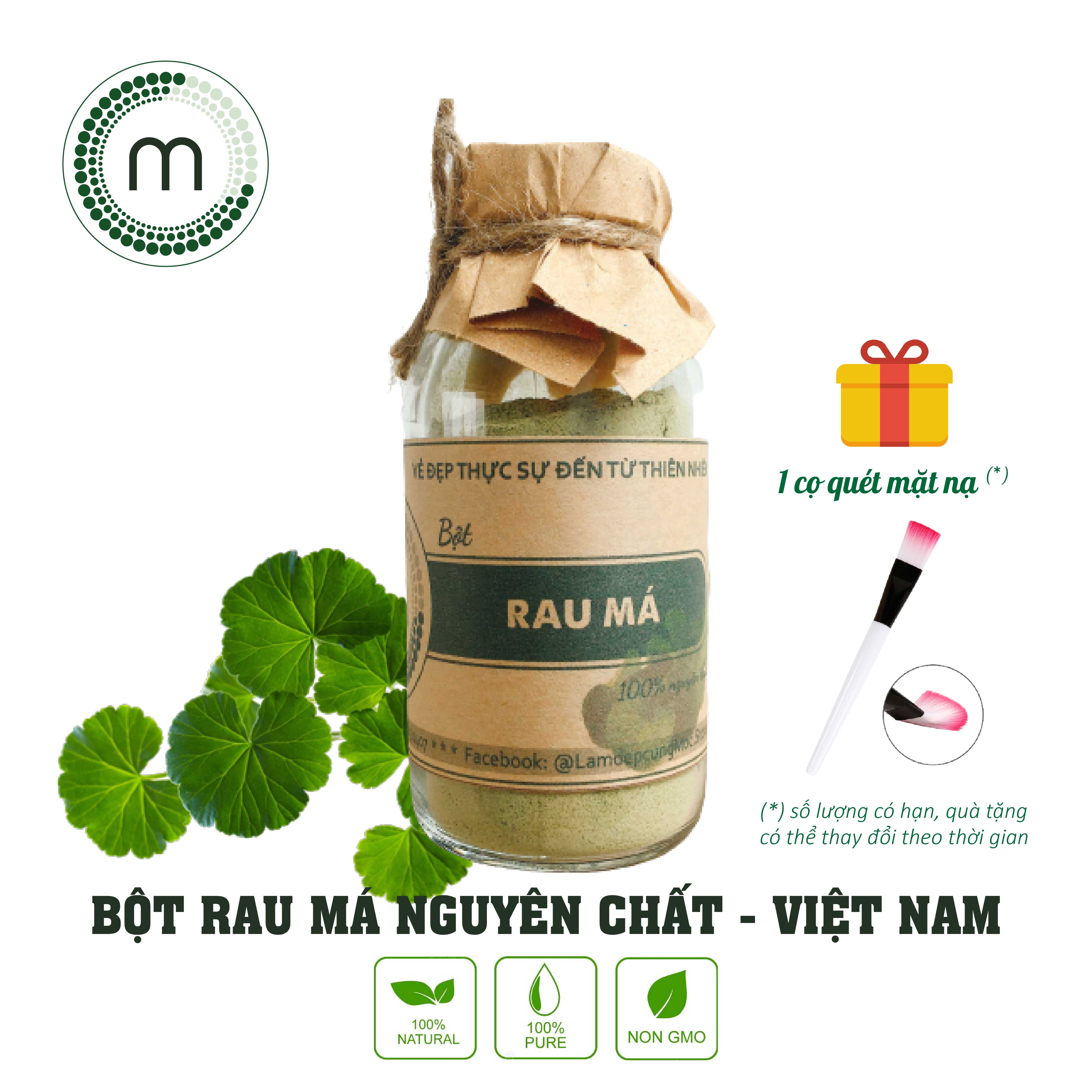 Bột Rau Má đắp mặt nạ nguyên chất sấy lạnh MỘC dưỡng da trắng mịn sạch mụn thâm túi dùng thử 10g, chai 100ml và chai 200ml  chính hãng