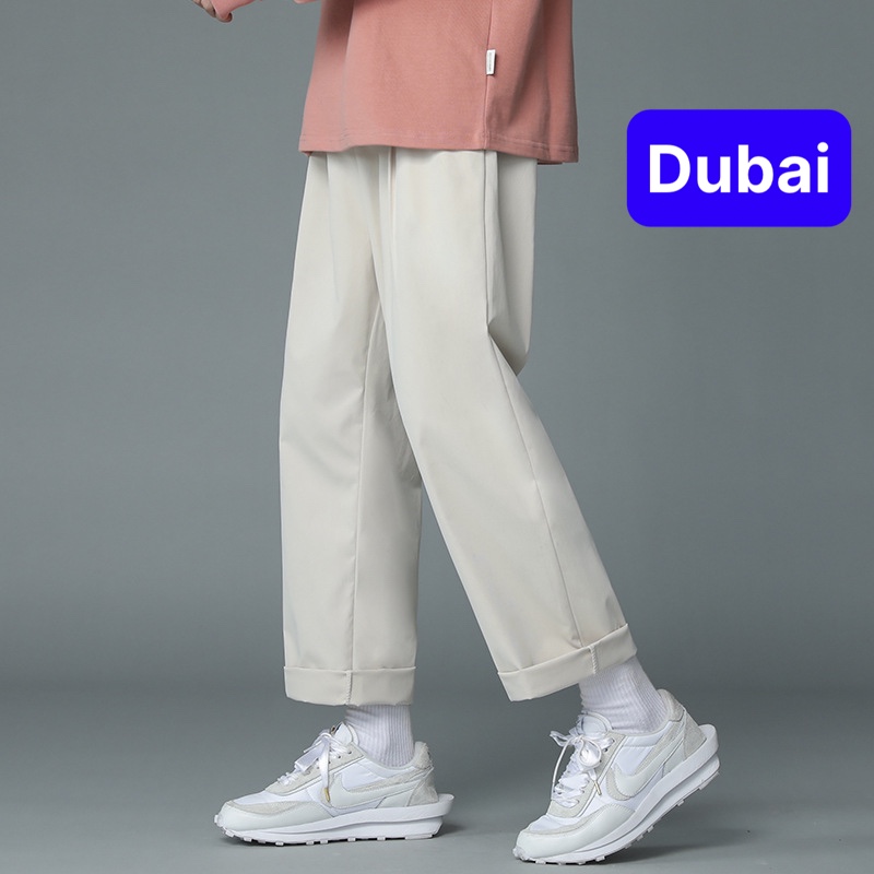 Quần baggy nam nữ Unisex ống rộng trơn - Kiểu quần Kaki Nam Nữ Ống Suông Basic Unisex Phong cách hot nhất 2023- Dubai Fashion