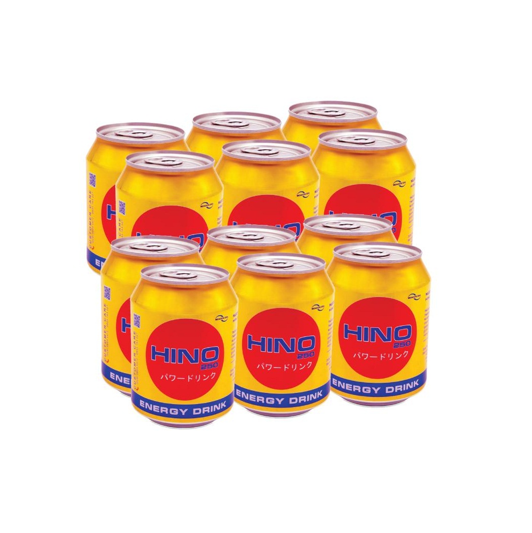 Combo 12 lon nước tăng lực hino 250ml - cung cấp vitamin , sảng khoái tức thì