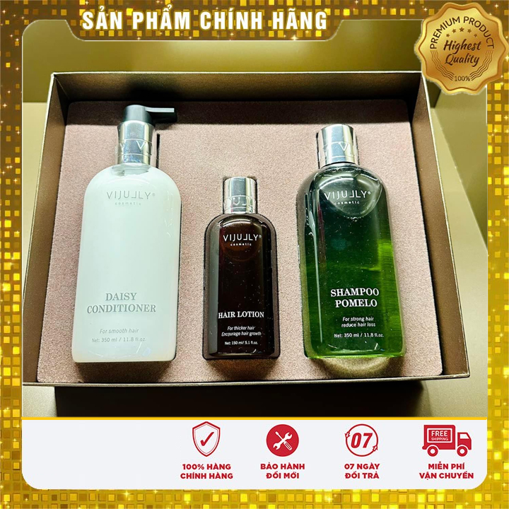 Combo 3 chai xịt gội xả vijully, combo vijully mẫu mới