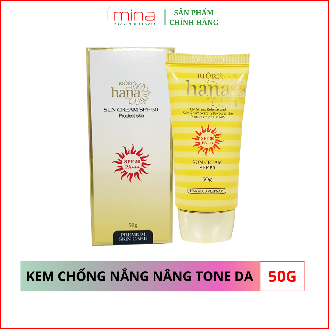 Kem Chống Nắng Không Trôi RIORI SUN CREAM SPF50/ PA+++ 50g - Chống Nắng Dưỡng Da Ngăn Ngừa Lão Hóa