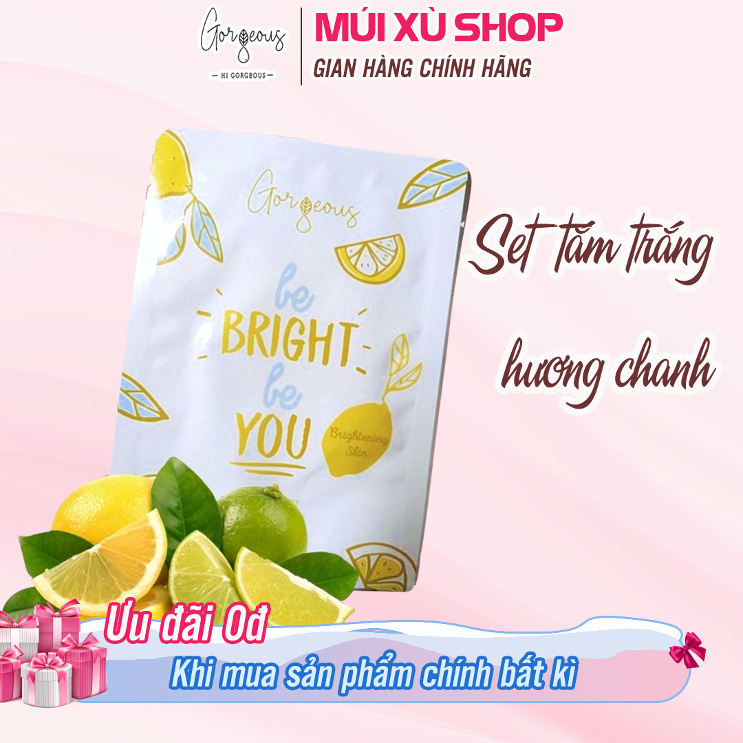 Set gói tắm trắng chanh, lemon giúp trắng da