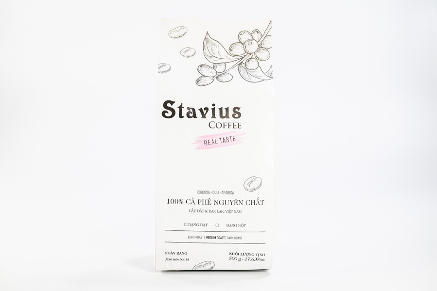 Stavius coffee real taste 500g - dạng hạt