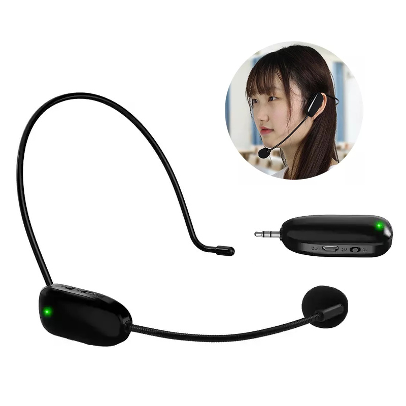 Micro không dây đeo tai zansong v16 kết nối với mọi thiết bị loa kéo, loa mini, loa trợ giảng hỗ trợ thuyết trình, giảng dạy