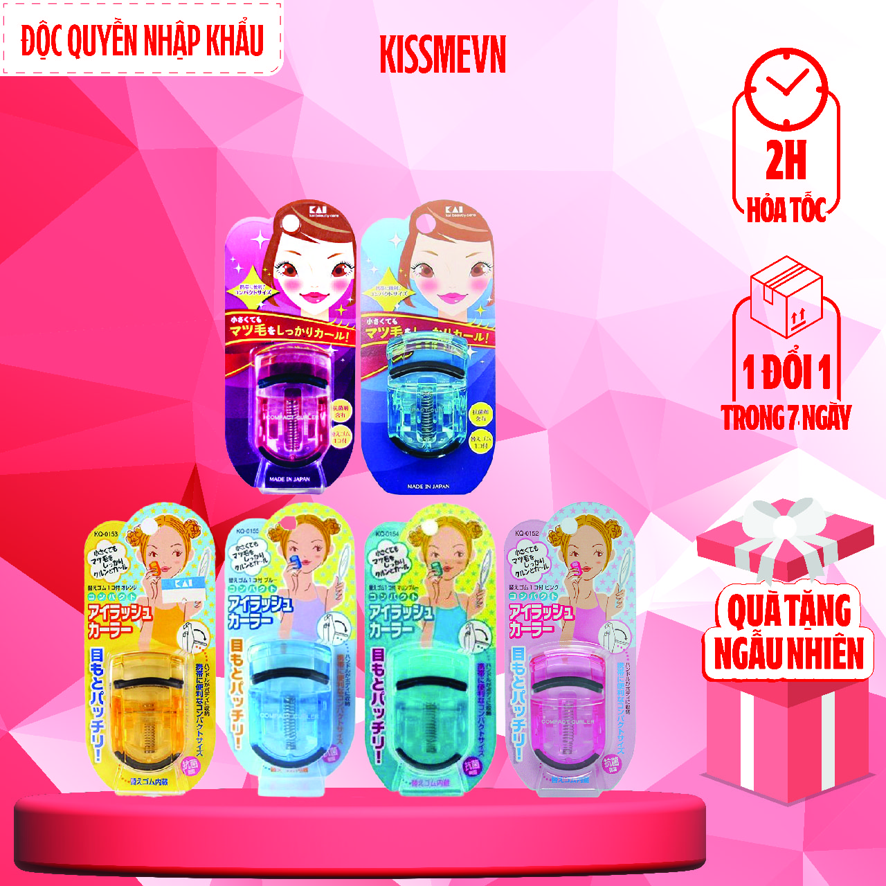 Bấm cong mi thân nhựa kai beauty